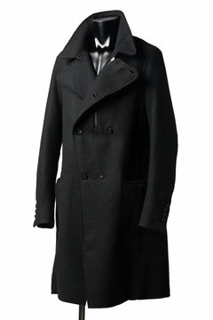 画像をギャラリービューアに読み込む, masnada HALF ZIP TRENCH COAT / TWEED LANA INTRECCIATA (BLACK)