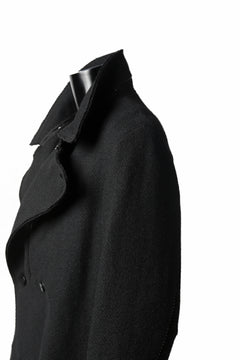 画像をギャラリービューアに読み込む, masnada HALF ZIP TRENCH COAT / TWEED LANA INTRECCIATA (BLACK)