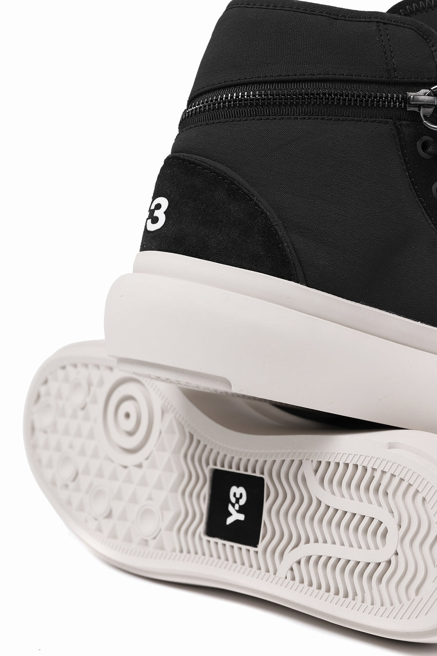 画像をギャラリービューアに読み込む, Y-3 Yohji Yamamoto AJATU COURT HIGH SNEAKERS (BLACK/BLACK/COREWHITE)