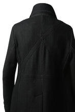 画像をギャラリービューアに読み込む, masnada HALF ZIP TRENCH COAT / TWEED LANA INTRECCIATA (BLACK)