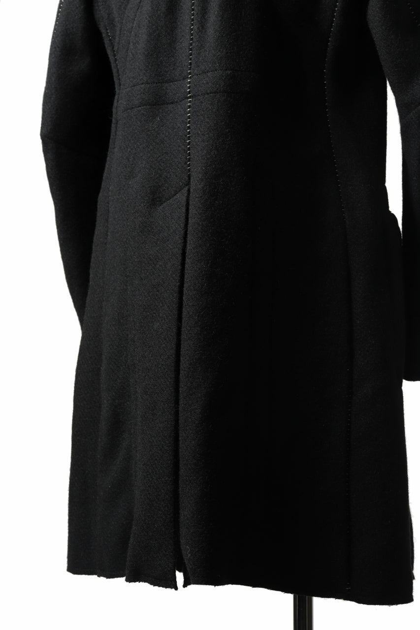 画像をギャラリービューアに読み込む, masnada HALF ZIP TRENCH COAT / TWEED LANA INTRECCIATA (BLACK)