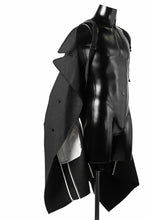 画像をギャラリービューアに読み込む, masnada HALF ZIP TRENCH COAT / TWEED LANA INTRECCIATA (BLACK)