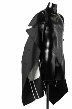 画像をギャラリービューアに読み込む, masnada HALF ZIP TRENCH COAT / TWEED LANA INTRECCIATA (BLACK)