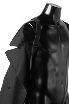 画像をギャラリービューアに読み込む, masnada HALF ZIP TRENCH COAT / TWEED LANA INTRECCIATA (BLACK)