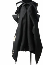 画像をギャラリービューアに読み込む, masnada HALF ZIP TRENCH COAT / TWEED LANA INTRECCIATA (BLACK)
