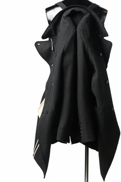 画像をギャラリービューアに読み込む, masnada HALF ZIP TRENCH COAT / TWEED LANA INTRECCIATA (BLACK)