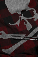 Load image into Gallery viewer, mastermind JAPAN BLOCK CHECK LS TOPS / JACQUARD VELOUR (RED)