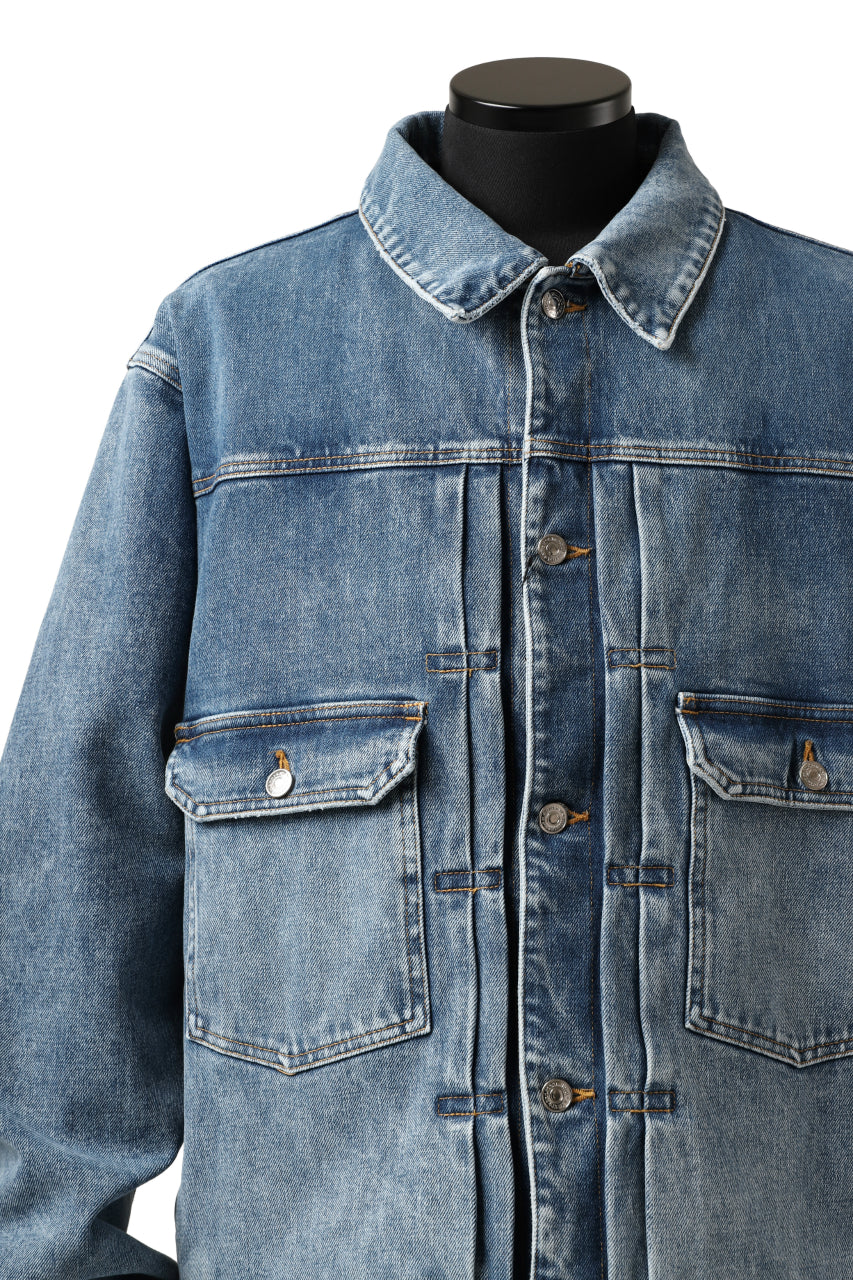 Load image into Gallery viewer, mastermind JAPAN TRUCKER JACKET / 2WAY STRETCH DENIM (INDIGO)