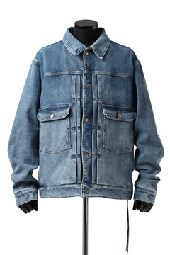 Load image into Gallery viewer, mastermind JAPAN TRUCKER JACKET / 2WAY STRETCH DENIM (INDIGO)