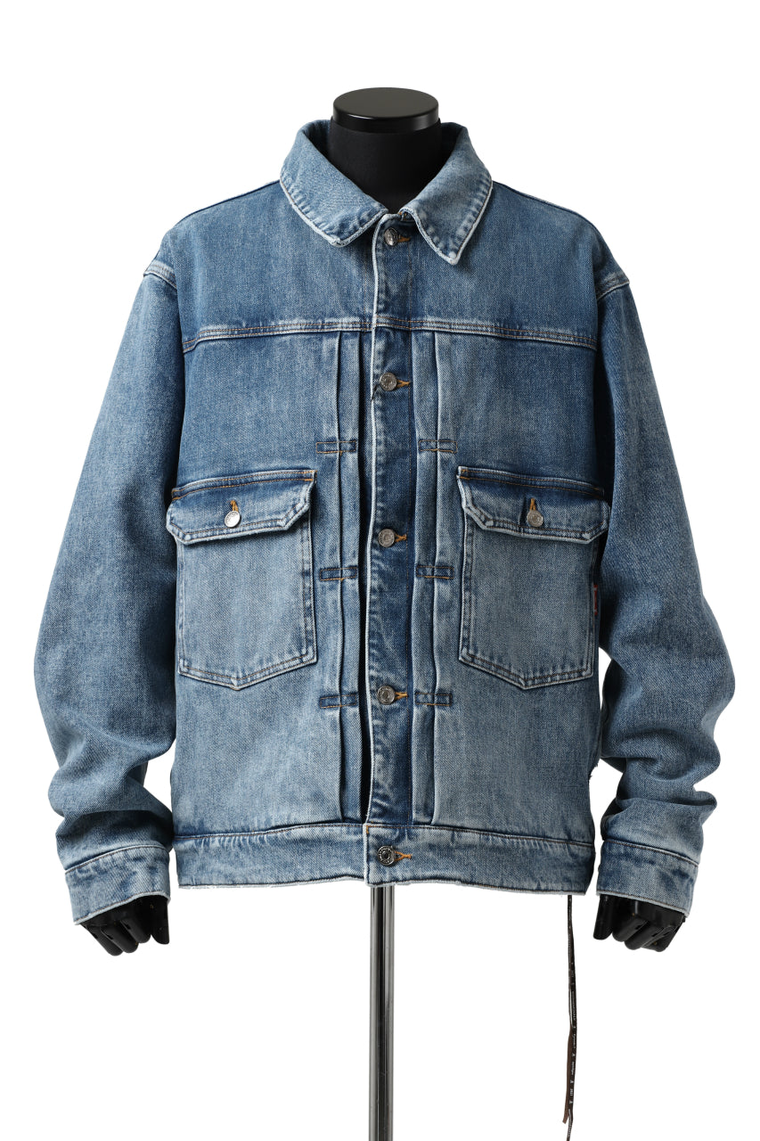 Load image into Gallery viewer, mastermind JAPAN TRUCKER JACKET / 2WAY STRETCH DENIM (INDIGO)