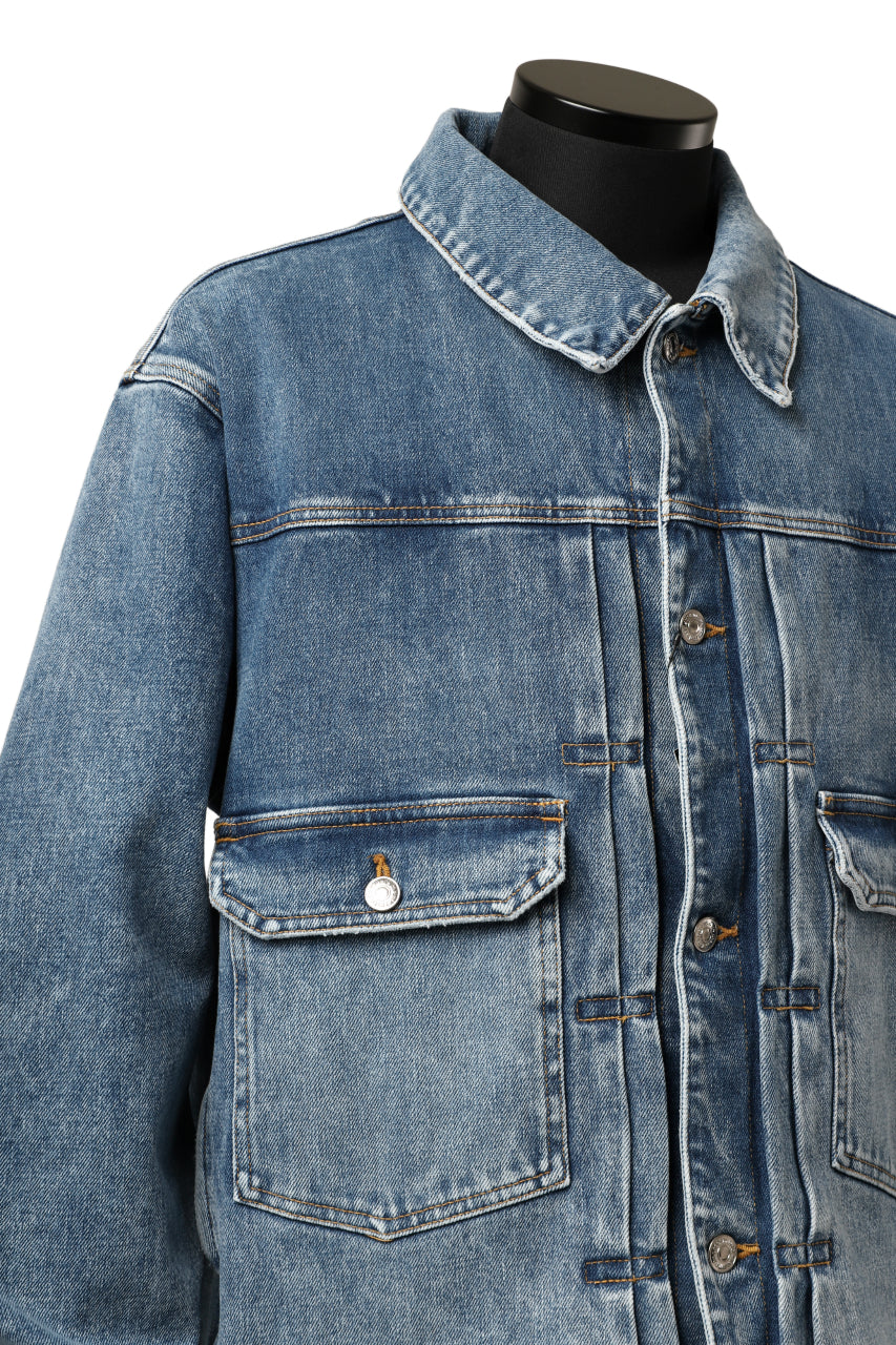 Load image into Gallery viewer, mastermind JAPAN TRUCKER JACKET / 2WAY STRETCH DENIM (INDIGO)