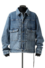 Load image into Gallery viewer, mastermind JAPAN TRUCKER JACKET / 2WAY STRETCH DENIM (INDIGO)