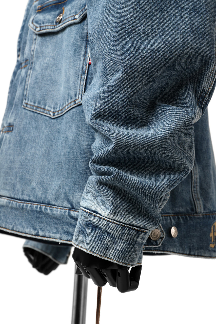 Load image into Gallery viewer, mastermind JAPAN TRUCKER JACKET / 2WAY STRETCH DENIM (INDIGO)