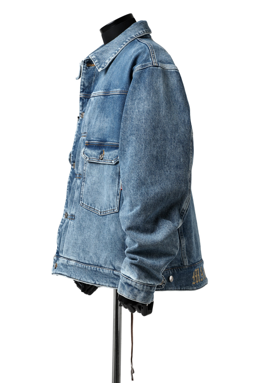 Load image into Gallery viewer, mastermind JAPAN TRUCKER JACKET / 2WAY STRETCH DENIM (INDIGO)