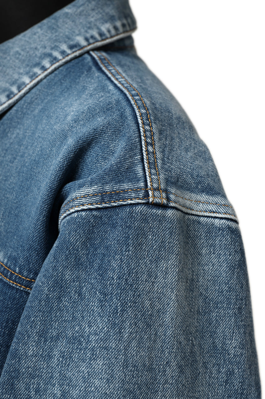 Load image into Gallery viewer, mastermind JAPAN TRUCKER JACKET / 2WAY STRETCH DENIM (INDIGO)