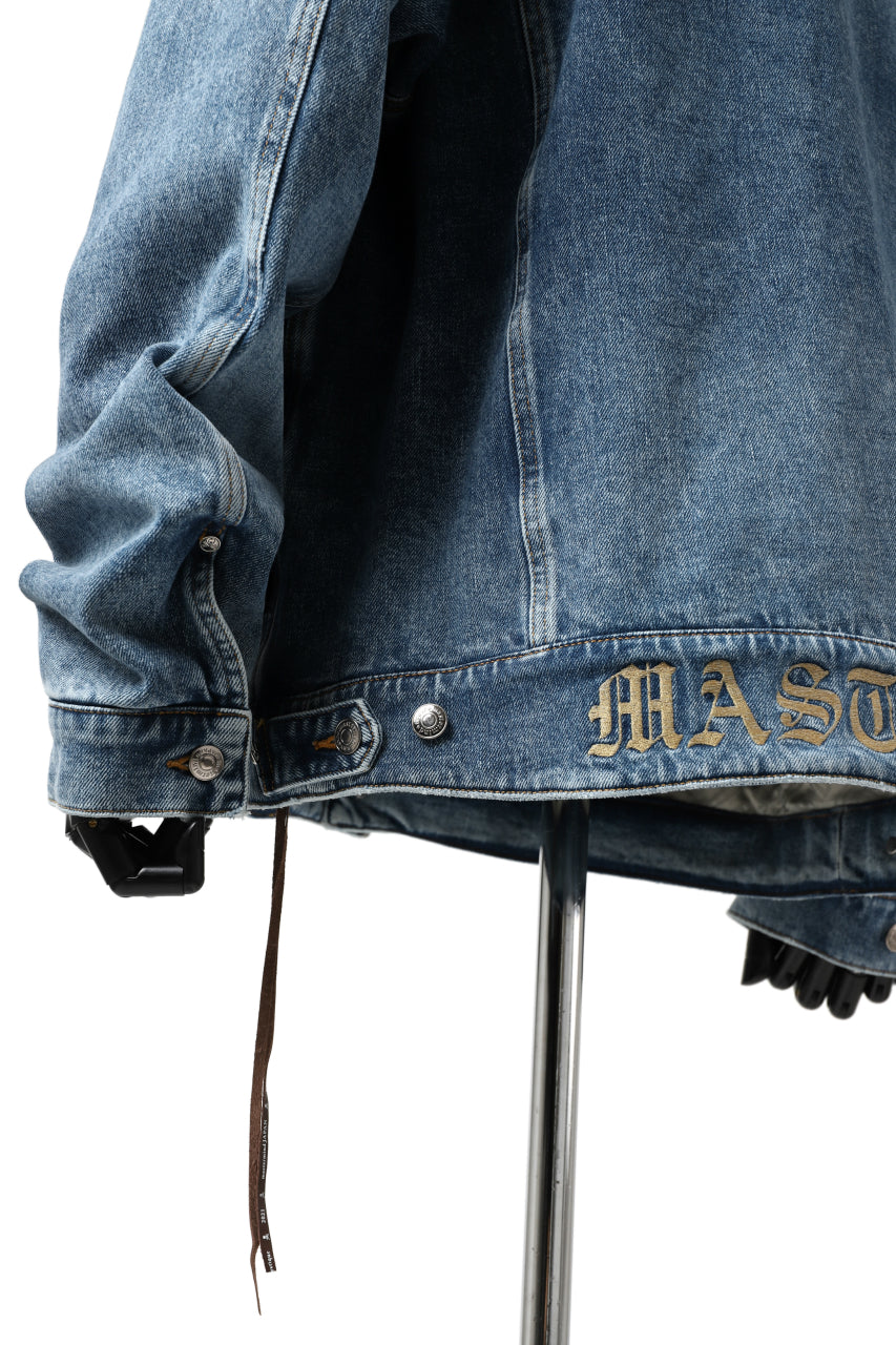 Load image into Gallery viewer, mastermind JAPAN TRUCKER JACKET / 2WAY STRETCH DENIM (INDIGO)