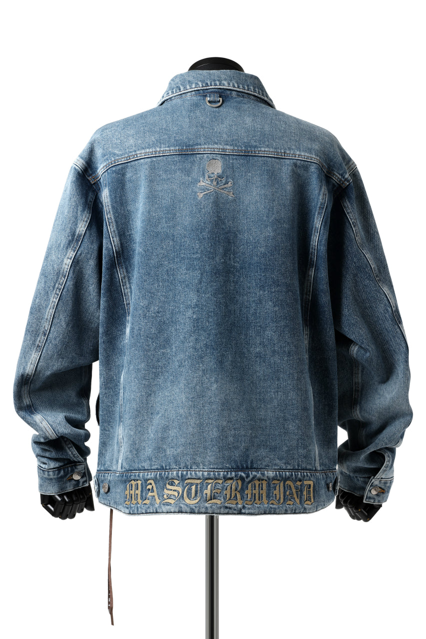 Load image into Gallery viewer, mastermind JAPAN TRUCKER JACKET / 2WAY STRETCH DENIM (INDIGO)