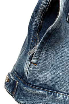 Load image into Gallery viewer, mastermind JAPAN TRUCKER JACKET / 2WAY STRETCH DENIM (INDIGO)