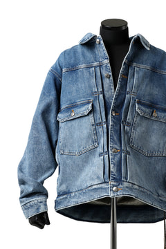 Load image into Gallery viewer, mastermind JAPAN TRUCKER JACKET / 2WAY STRETCH DENIM (INDIGO)