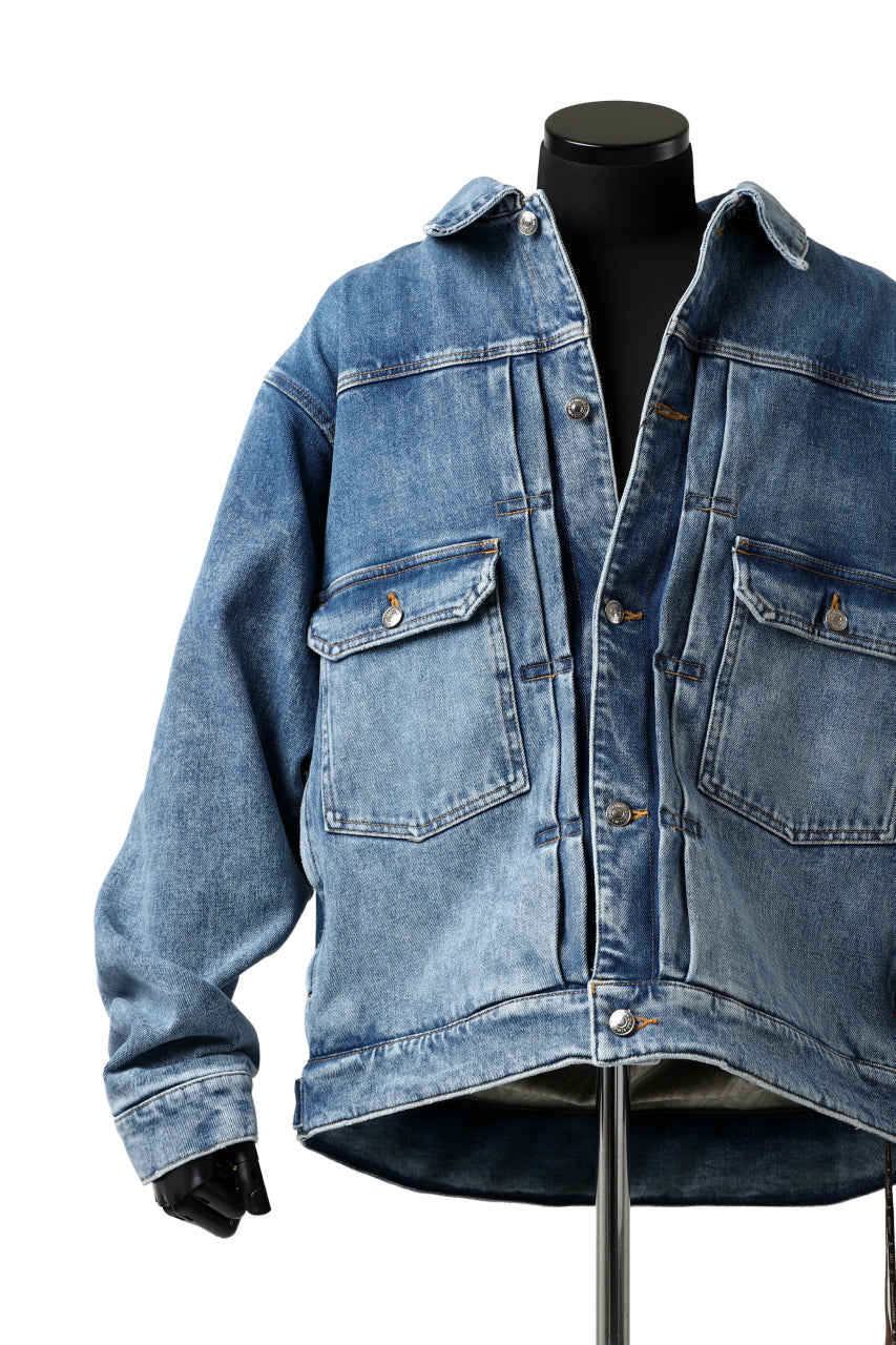 Load image into Gallery viewer, mastermind JAPAN TRUCKER JACKET / 2WAY STRETCH DENIM (INDIGO)