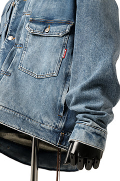Load image into Gallery viewer, mastermind JAPAN TRUCKER JACKET / 2WAY STRETCH DENIM (INDIGO)
