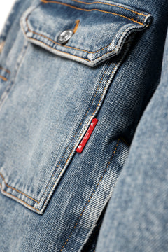 Load image into Gallery viewer, mastermind JAPAN TRUCKER JACKET / 2WAY STRETCH DENIM (INDIGO)