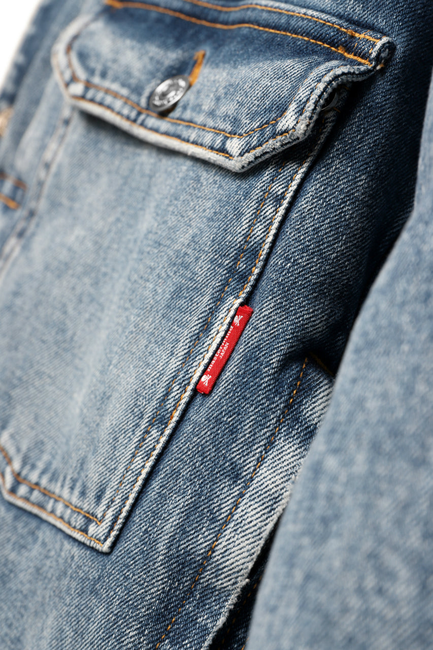 Load image into Gallery viewer, mastermind JAPAN TRUCKER JACKET / 2WAY STRETCH DENIM (INDIGO)