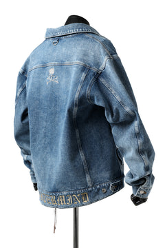 Load image into Gallery viewer, mastermind JAPAN TRUCKER JACKET / 2WAY STRETCH DENIM (INDIGO)