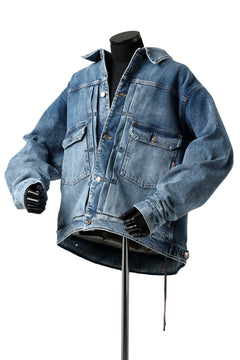 Load image into Gallery viewer, mastermind JAPAN TRUCKER JACKET / 2WAY STRETCH DENIM (INDIGO)