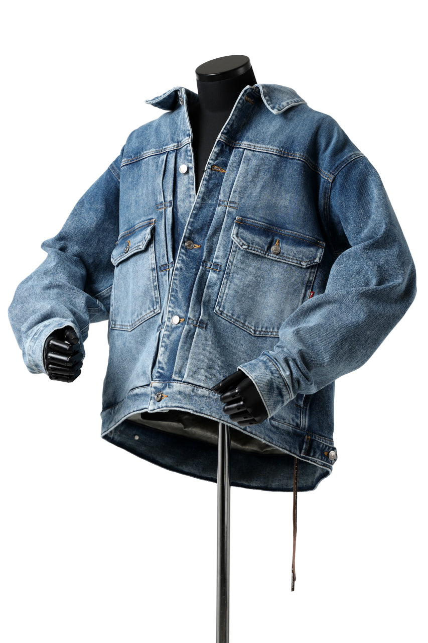Load image into Gallery viewer, mastermind JAPAN TRUCKER JACKET / 2WAY STRETCH DENIM (INDIGO)