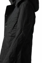 画像をギャラリービューアに読み込む, masnada MILITARY HOODIE LONG PARKA COAT with BOA LINNER /  COTONE STROPICCIATO (BLACK)