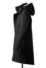 画像をギャラリービューアに読み込む, masnada MILITARY HOODIE LONG PARKA COAT with BOA LINNER /  COTONE STROPICCIATO (BLACK)