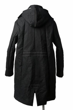 画像をギャラリービューアに読み込む, masnada MILITARY HOODIE LONG PARKA COAT with BOA LINNER /  COTONE STROPICCIATO (BLACK)