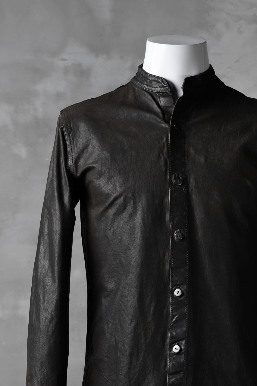 Load image into Gallery viewer, ISAMU KATAYAMA BACKLASH exclusive LEATHER SHIRT / ITALY SHOULDER 0.6mm (DARK GREY)