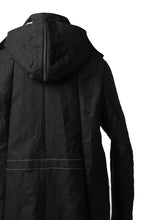 画像をギャラリービューアに読み込む, masnada MILITARY HOODIE LONG PARKA COAT with BOA LINNER /  COTONE STROPICCIATO (BLACK)