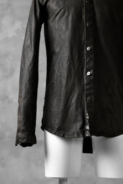 Load image into Gallery viewer, ISAMU KATAYAMA BACKLASH exclusive LEATHER SHIRT / ITALY SHOULDER 0.6mm (DARK GREY)