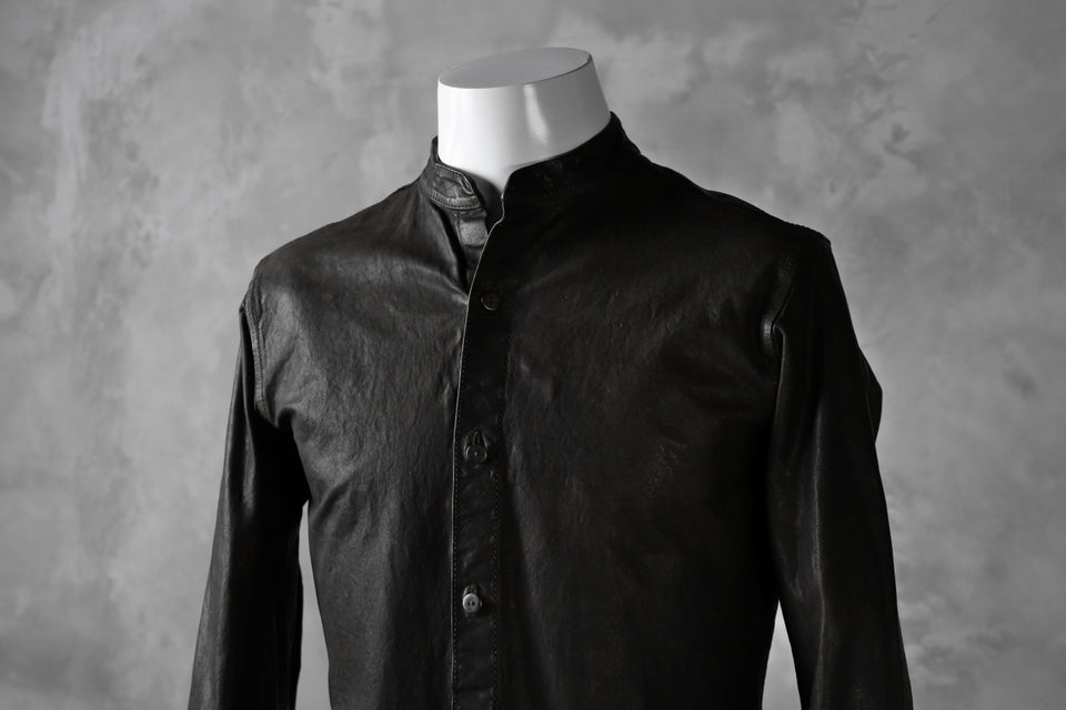 Load image into Gallery viewer, ISAMU KATAYAMA BACKLASH exclusive LEATHER SHIRT / ITALY SHOULDER 0.6mm (DARK GREY)