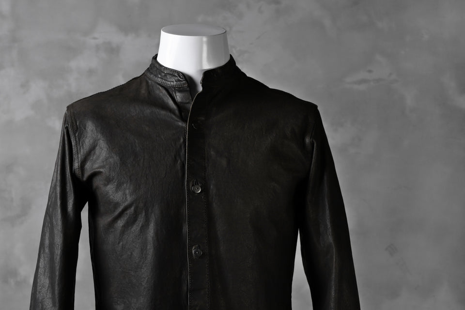 Load image into Gallery viewer, ISAMU KATAYAMA BACKLASH exclusive LEATHER SHIRT / ITALY SHOULDER 0.6mm (DARK GREY)