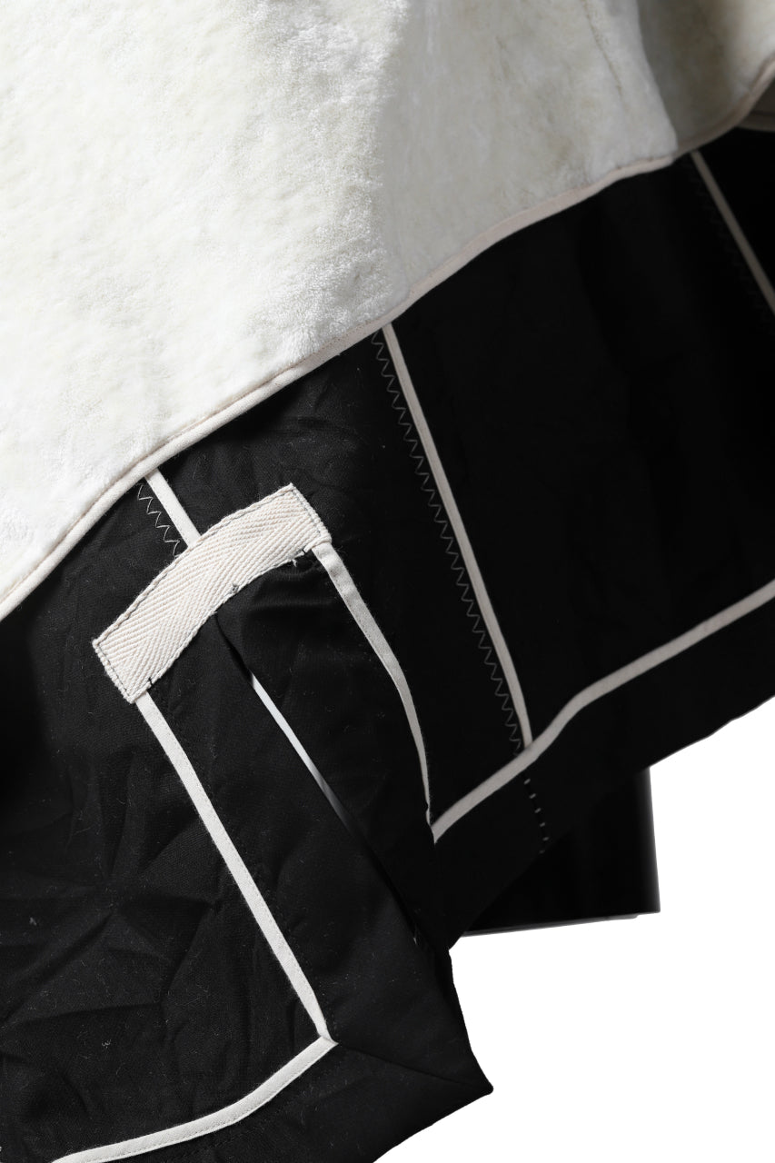 画像をギャラリービューアに読み込む, masnada MILITARY HOODIE LONG PARKA COAT with BOA LINNER /  COTONE STROPICCIATO (BLACK)