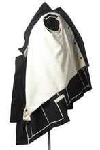 画像をギャラリービューアに読み込む, masnada MILITARY HOODIE LONG PARKA COAT with BOA LINNER /  COTONE STROPICCIATO (BLACK)
