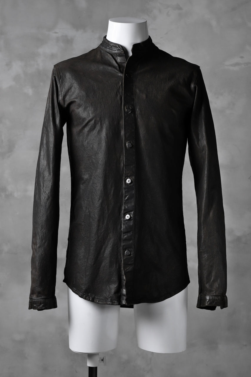 Load image into Gallery viewer, ISAMU KATAYAMA BACKLASH exclusive LEATHER SHIRT / ITALY SHOULDER 0.6mm (DARK GREY)
