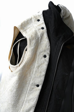 画像をギャラリービューアに読み込む, masnada MILITARY HOODIE LONG PARKA COAT with BOA LINNER /  COTONE STROPICCIATO (BLACK)
