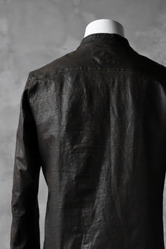 Load image into Gallery viewer, ISAMU KATAYAMA BACKLASH exclusive LEATHER SHIRT / ITALY SHOULDER 0.6mm (DARK GREY)