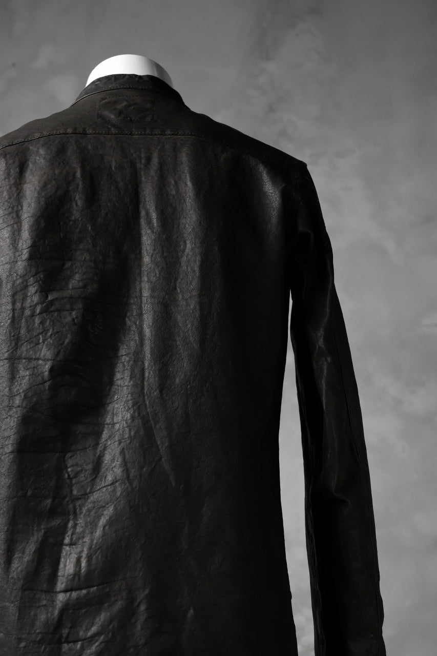 Load image into Gallery viewer, ISAMU KATAYAMA BACKLASH exclusive LEATHER SHIRT / ITALY SHOULDER 0.6mm (DARK GREY)