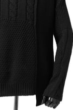画像をギャラリービューアに読み込む, ISAMU KATAYAMA BACKLASH MOCK NECK PATCHWORK KNIT PULLOVER / ALPACA WOOL (BLACK)