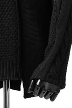 画像をギャラリービューアに読み込む, ISAMU KATAYAMA BACKLASH MOCK NECK PATCHWORK KNIT PULLOVER / ALPACA WOOL (BLACK)