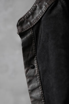 Load image into Gallery viewer, ISAMU KATAYAMA BACKLASH exclusive LEATHER SHIRT / ITALY SHOULDER 0.6mm (DARK GREY)