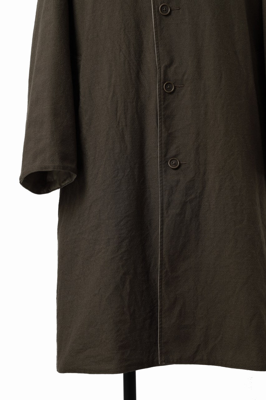 Load image into Gallery viewer, CAPERTICA REVERSIBLE MAC COAT / WASHABLE WOOL GABA & VENTILE COTTON WEATHER (GREY KHAKI)
