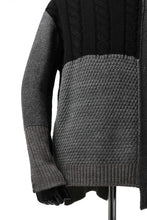 Load image into Gallery viewer, ISAMU KATAYAMA BACKLASH MOCK NECK PATCHWORK KNIT PULLOVER / ALPACA WOOL (GREY)