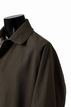 Load image into Gallery viewer, CAPERTICA REVERSIBLE MAC COAT / WASHABLE WOOL GABA & VENTILE COTTON WEATHER (GREY KHAKI)